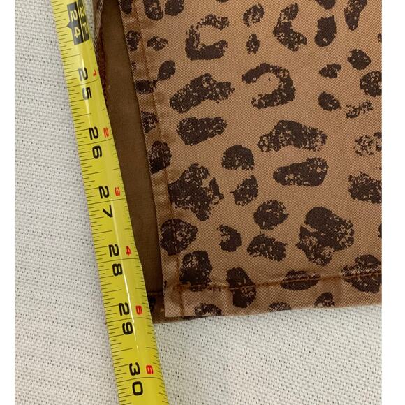 TRU LUXE leopard print hi waist straight jean in brown animal print NWT size 12 - Picture 8 of 11